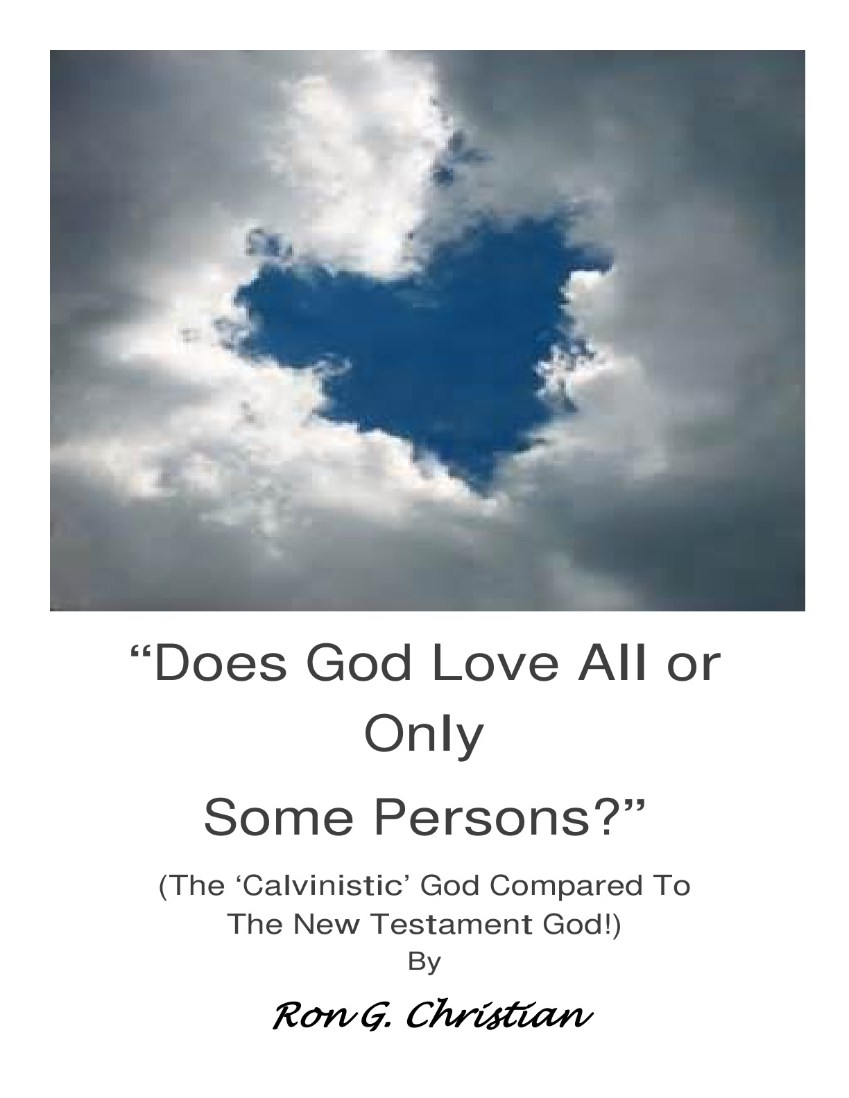 Cover of Does God Love All or Only Some Persons
